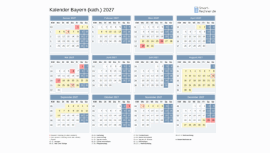 Kalender Bild Bayern 2027