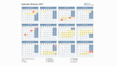 Kalender Bild Bremen 2027