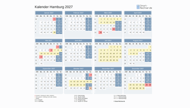 Kalender Bild Hamburg 2027