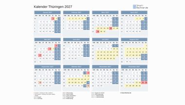 Kalender Bild Thüringen 2027