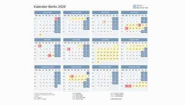 Kalender Bild Berlin 2028