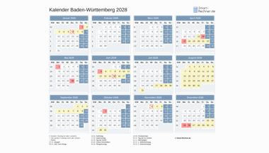 Kalender Bild Baden-Württemberg 2028