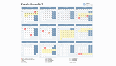 Kalender Bild Hessen 2028
