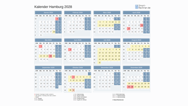 Kalender Bild Hamburg 2028