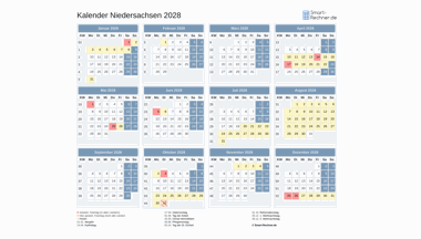 Kalender Bild Niedersachsen 2028