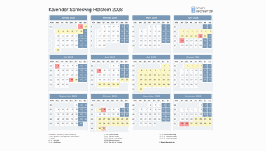 Kalender Bild Schleswig-Holstein 2028