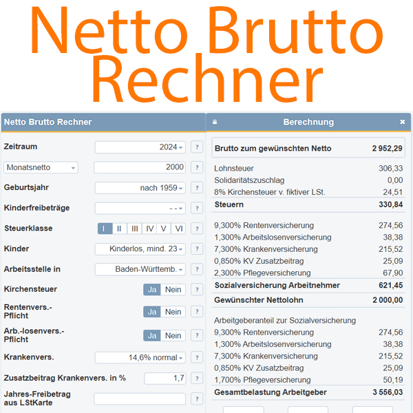 Brutto Rechner 2026