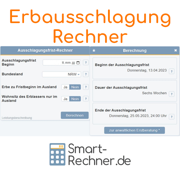 Ausschlagungsfrist Berechnen